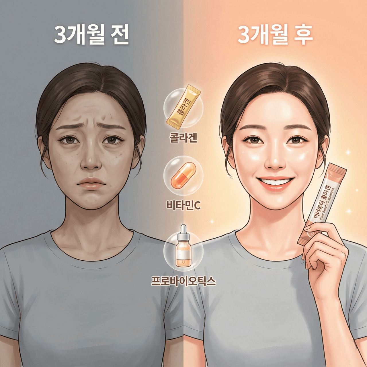 이너뷰티 섭취 전후 비교