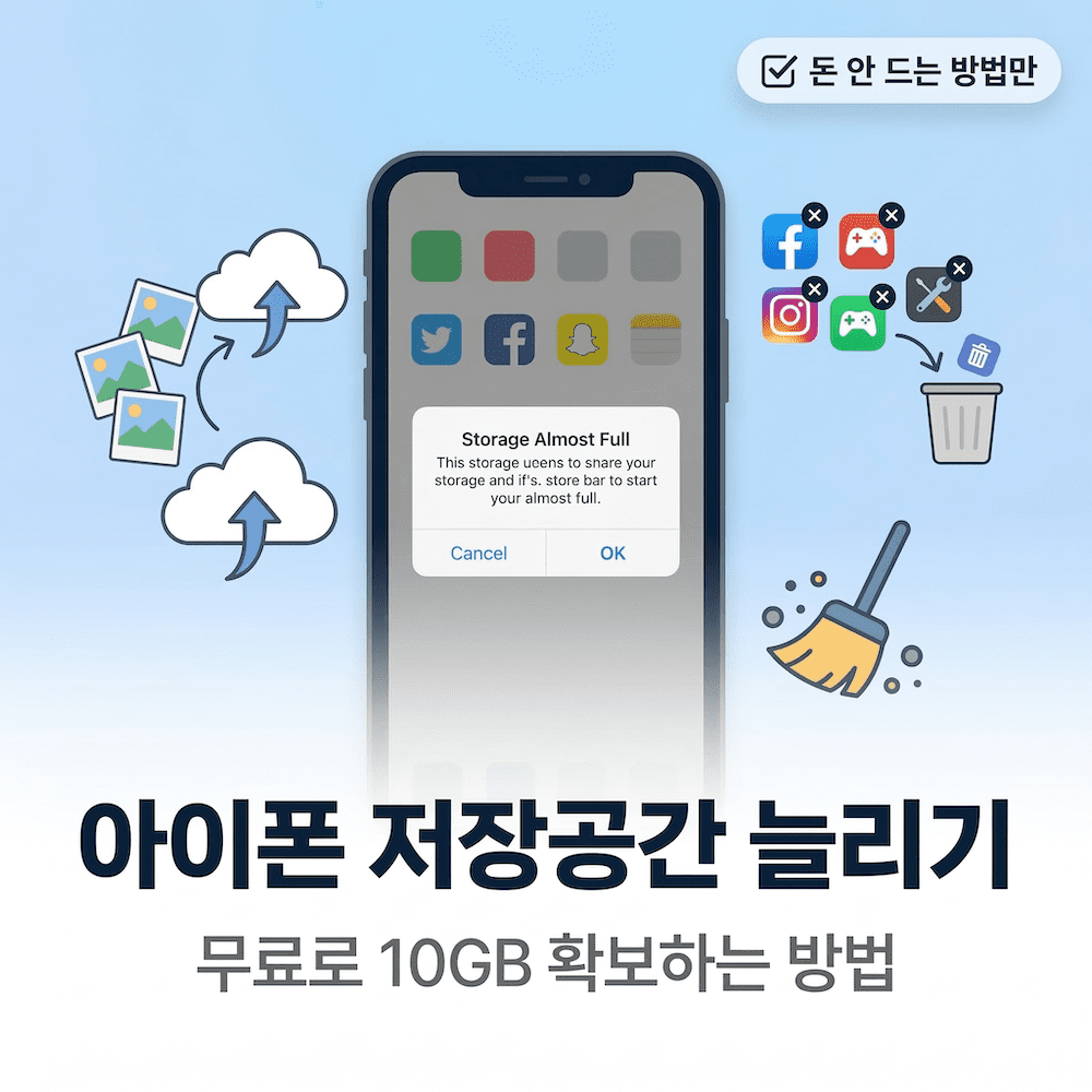아이폰 저장공간 늘리기 방법 총정리