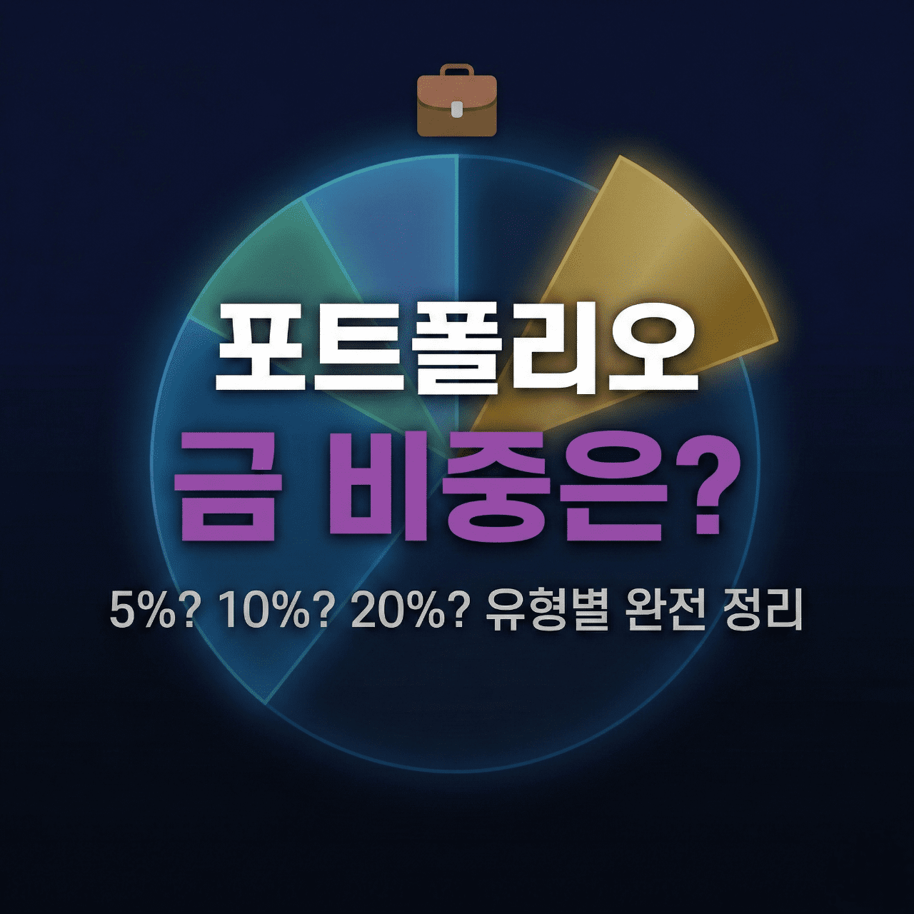 투자 포트폴리오 금 비중은 얼마가 적당할까?